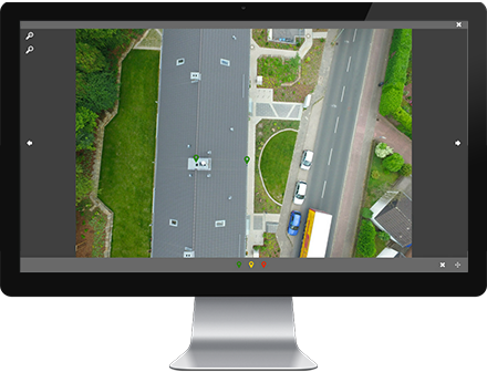 Dachinspektion - hochauflösende Fotos über Drohnen | Quadratis Verkehrssicherung Software Dachinspektion- hochauflösende Fotos über Drohnen | Quadratis Verkehrssicherung Software