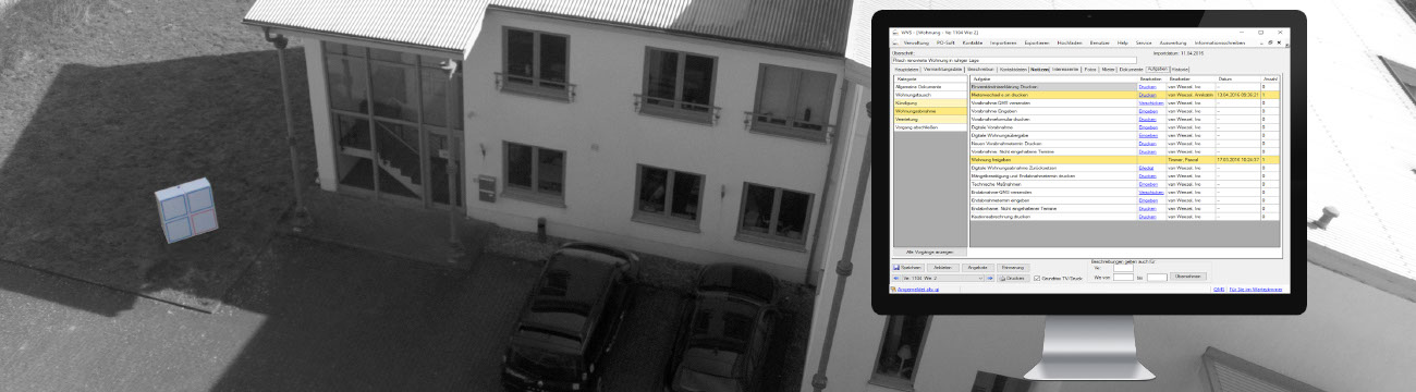 Effiziente Vermarktung durch die Abbildung des Prozesses "Kündigung bis Neuvermietung". Arbeitsplatzübergreifende Bearbeitung des Prozesses